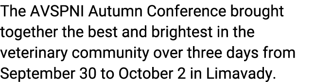 The AVSPNI Autumn Conference brought together the best and brightest in the veterinary community over three days from...