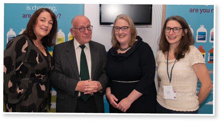 Claire Sheil, Norbrook; Ronnie Barron, Veterinary Clinical Pathology; Orla McAlister, Parklands Vets; and keynote speaker Hayley Haining.