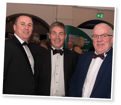 Colum Kieran, RVS; Cathal Carr, Millburn Vets; and John Dickey, Modul-System.