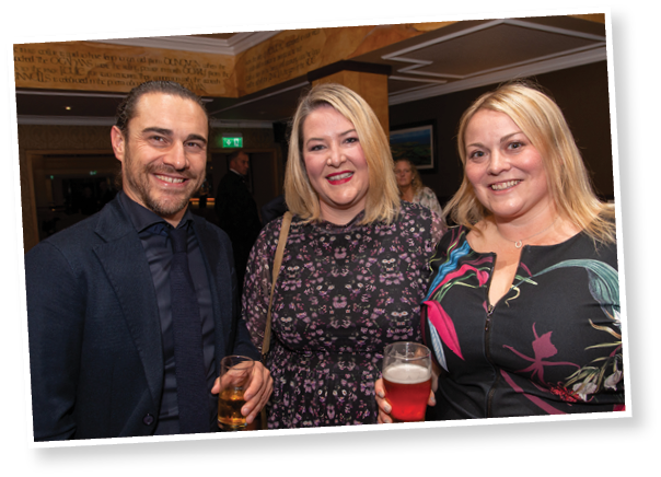 Renzo Diflorio and Jaonne Savage of CEVA, and Charlotte Read of KRKA.