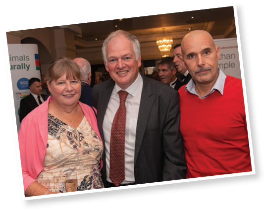 Jane Huey, Chief Vet Robert Huey, and Alex Dipcaris of DAERA.