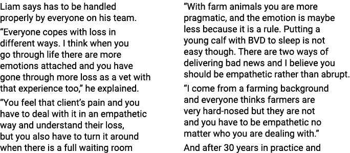 Liam says has to be handled properly by everyone on his team. “Everyone copes with loss in different ways. I think wh...