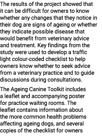 The results of the project showed that it can be difficult for owners to know whether any changes that they notice in...