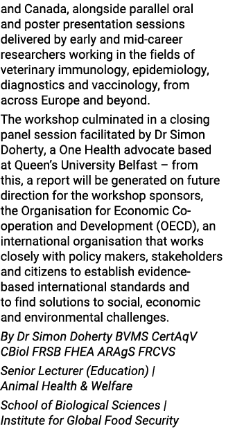 and Canada, alongside parallel oral and poster presentation sessions delivered by early and mid career researchers wo...