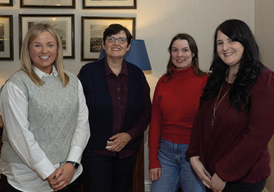 Catherine ARmstrong, Fenaghy Vets; Cathy McCourt and Grainne Farrell, The Brook Veterinary Clinic, Enniskillen; and Vicki McAllister, Rathgael Vets.