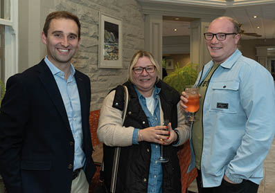 Jonathan Knox of MSD with Caroline Elliott and Steven Robinson of Clare Vet Group.