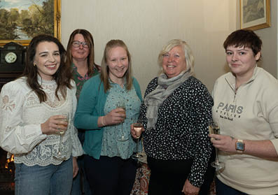 Niamh Whiteford, Louise Craig, Stephanie Hanson, June Moore and Noleen McFetridge, of Riada Veterinary Clinic, Ballymoney.
