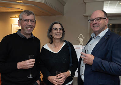Lyle and Andrea Fleming of Glenburn Vets with Prof. Nigel Scollan of QUB.