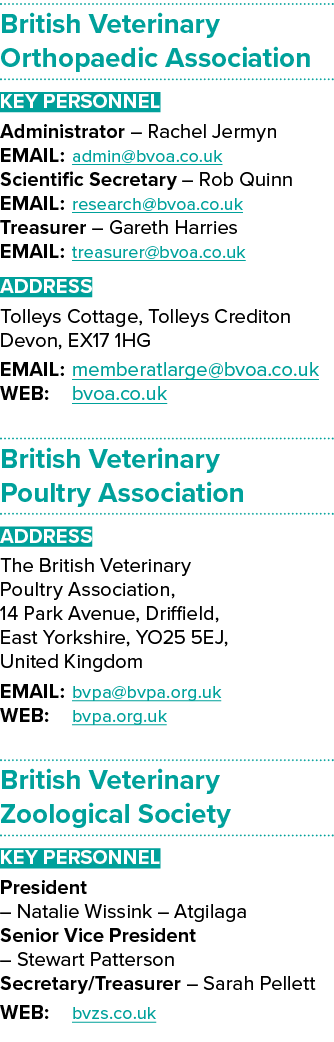 British Veterinary Orthopaedic Association Key Personnel Administrator – Rachel Jermyn EMAIL: admin@bvoa.co.uk Scient...