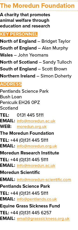The Moredun Foundation A charity that promotes animal welfare through education and research Key Personnel North of E...