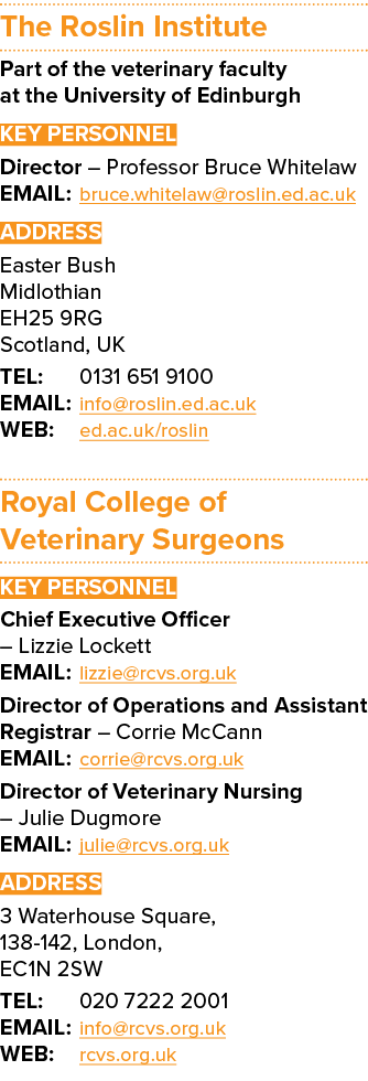 The Roslin Institute Part of the veterinary faculty at the University of Edinburgh Key Personnel Director – Professor...