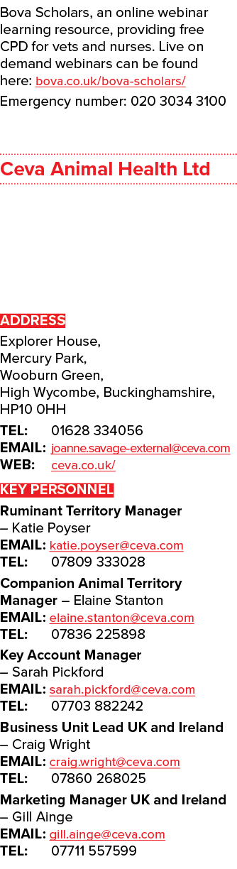 Bova Scholars, an online webinar learning resource, providing free CPD for vets and nurses. Live on demand webinars c...