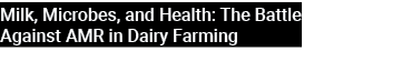 Milk, Microbes, and Health: The Battle Against AMR in Dairy Farming