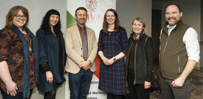 NIVA Senior Vice President Esther Skelly Smith; guest speakers MariaGuelbenzu and Eric Morgan;  NIVAPresident Sharon Verner;  NIVA Junior Vice President Kirsten Dunbar; and NIVA Secretary Mark Little.