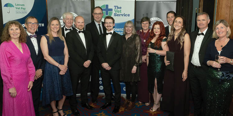 Steakers at the Titanic event: Liz Mullineaux, JVP BVA; David McKeown, Vet Support; Emma Cathcart, VDS; Des Rice Vet Support; Ed Taylor, The Vet Service;  Adrian Nelson-Pratt, VSGD; Jordan Orr, The Vet Service;  Liz Richards, RCVS;  Sue Patterson, RCVS President; Chloe Hannigan, Vetyogi Ltd.; Dan Tipney, VetLed; Katie Ford, Vet Empowered;  Dan Flynn, Flynn Vets Belfast; and Susan Cunningham, Locum and BVA NI Branch.