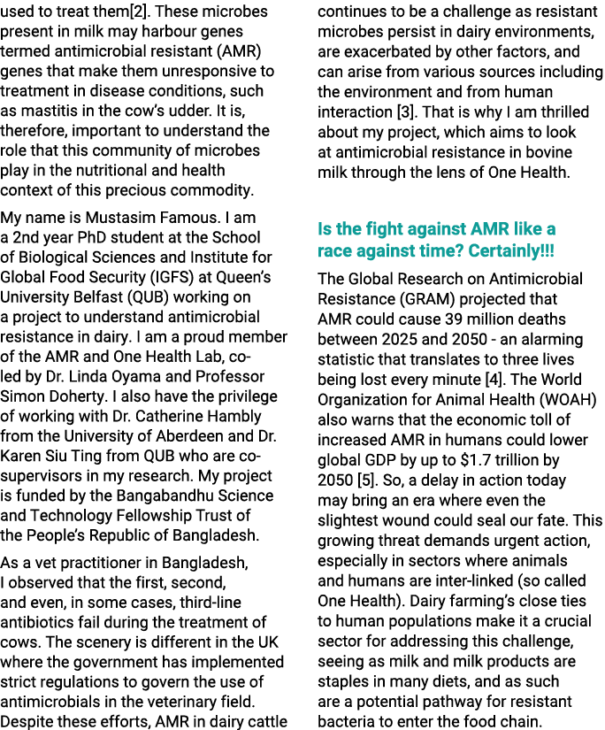 used to treat them[2]. These microbes present in milk may harbour genes termed antimicrobial resistant (AMR) genes th...
