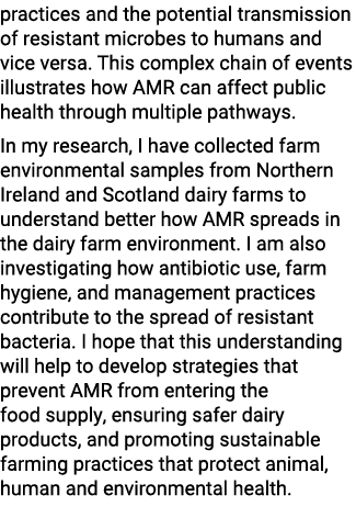 practices and the potential transmission of resistant microbes to humans and vice versa. This complex chain of events...