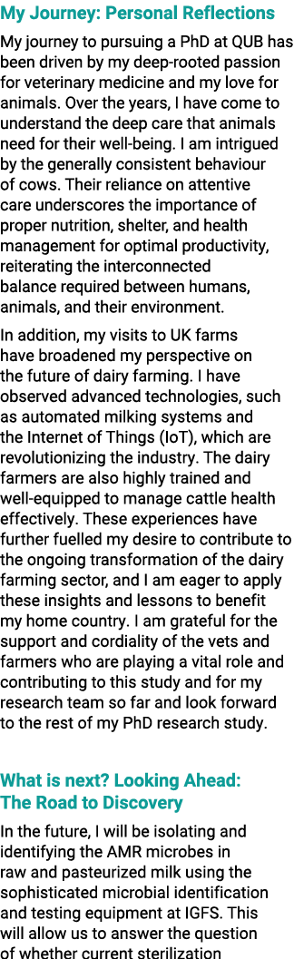 My Journey: Personal Reflections My journey to pursuing a PhD at QUB has been driven by my deep rooted passion for ve...