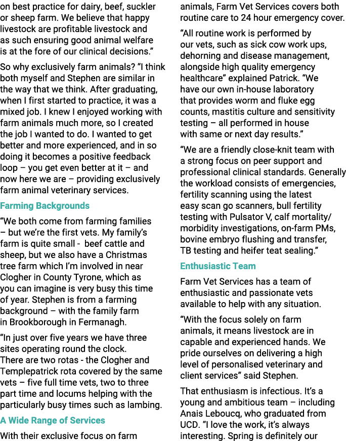 on best practice for dairy, beef, suckler or sheep farm. We believe that happy livestock are profitable livestock and...