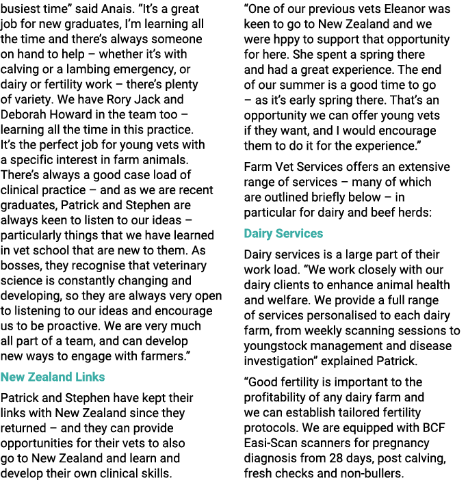 busiest time” said Anais. “It’s a great job for new graduates, I’m learning all the time and there’s always someone o...