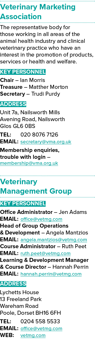 Veterinary Marketing Association The representative body for those working in all areas of the animal health industry...