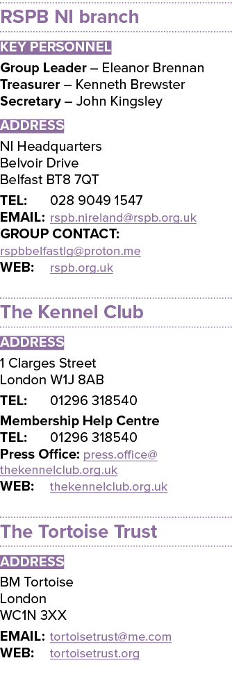 RSPB NI branch Key Personnel Group Leader – Eleanor Brennan Treasurer – Kenneth Brewster Secretary – John Kingsley AD...