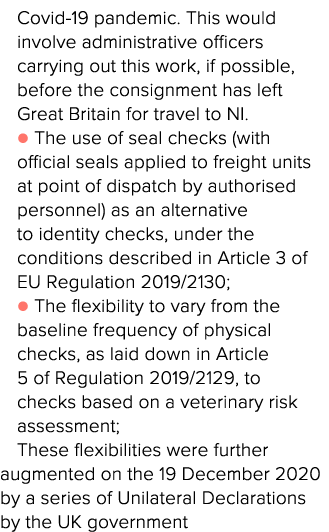 Covid-19 pandemic  This would involve administrative officers carrying out this work, if possible, before the consign   