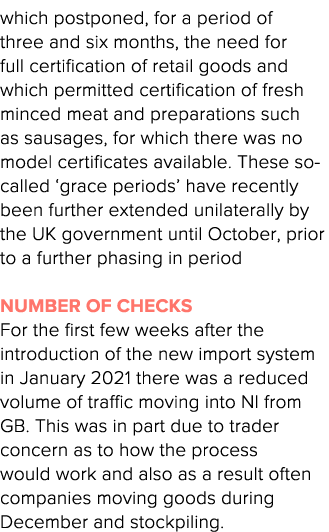 which postponed, for a period of three and six months, the need for full certification of retail goods and which perm   