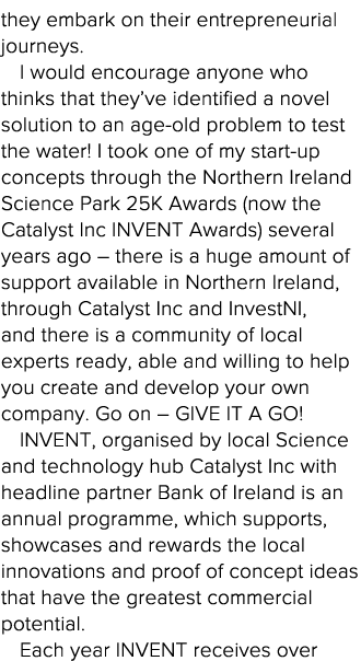 they embark on their entrepreneurial journeys  I would encourage anyone who thinks that they ve identified a novel so   