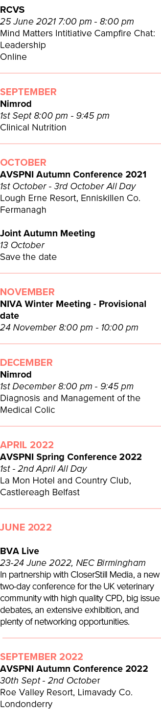 RCVS 25 June 2021 7:00 pm - 8:00 pm Mind Matters Intitiative Campfire Chat: Leadership Online         September Nimro   