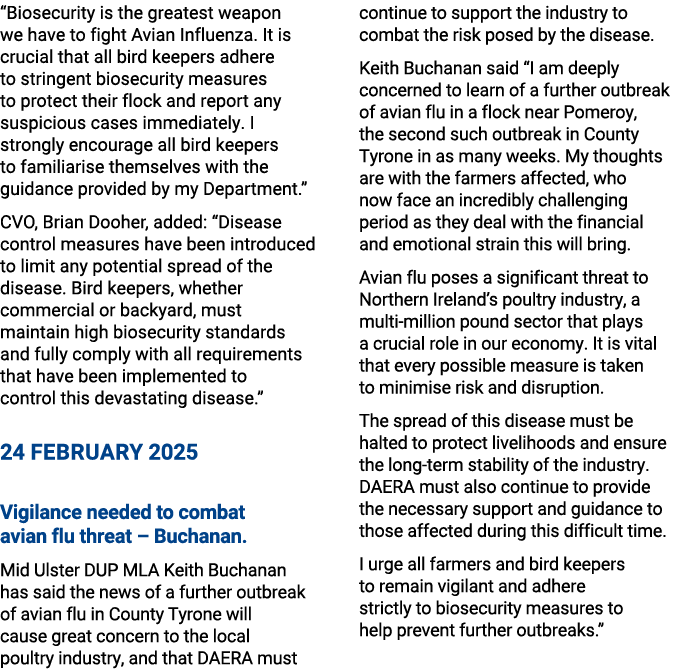 “Biosecurity is the greatest weapon we have to fight Avian Influenza. It is crucial that all bird keepers adhere to s...