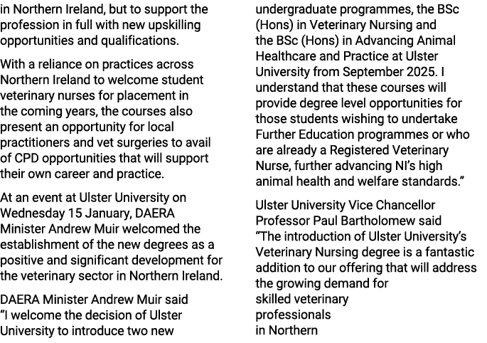 in Northern Ireland, but to support the profession in full with new upskilling opportunities and qualifications. With...