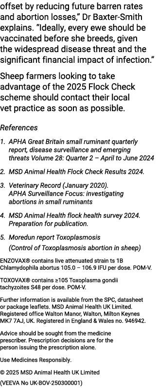 offset by reducing future barren rates and abortion losses,” Dr Baxter Smith explains. “Ideally, every ewe should be ...