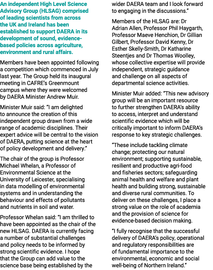 An independent High Level Science Advisory Group (HLSAG) comprised of leading scientists from across the UK and Irela...