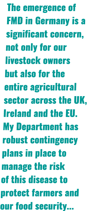 The emergence of FMD in Germany is a significant concern, not only for our livestock owners but also for the entire a...