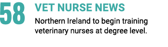 58 Vet Nurse News Northern Ireland to begin training veterinary nurses at degree level.