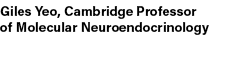 Giles Yeo, Cambridge Professor of Molecular Neuroendocrinology