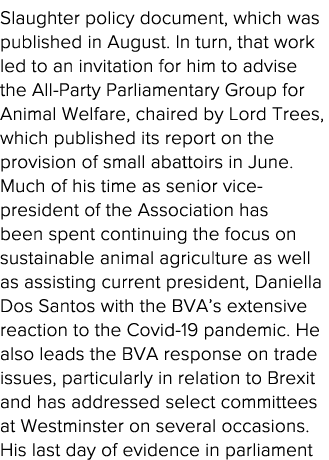 Slaughter policy document, which was published in August  In turn, that work led to an invitation for him to advise t   