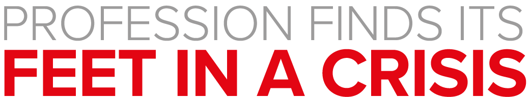 Profession finds its feet in a crisis