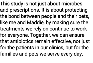 This study is not just about microbes and prescriptions. It is about protecting the bond between people and their pet...