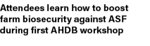 Attendees learn how to boost farm biosecurity against ASF during first AHDB workshop