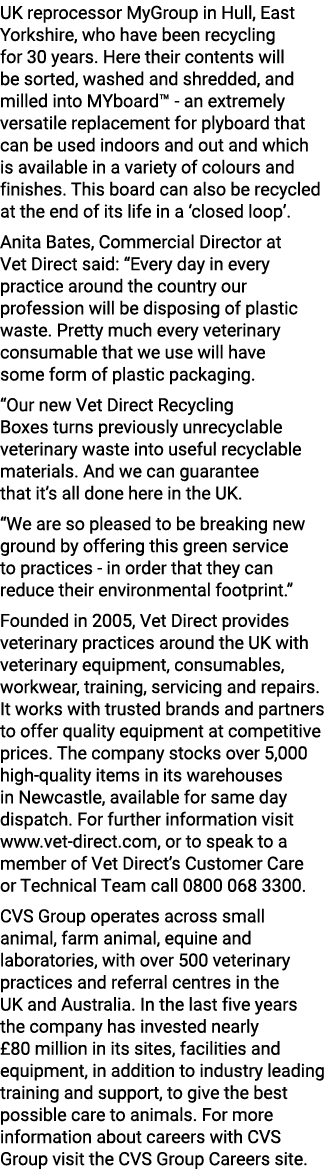 UK reprocessor MyGroup in Hull, East Yorkshire, who have been recycling for 30 years. Here their contents will be sor...