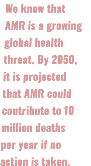 We know that AMR is a growing global health threat. By 2050, it is projected that AMR could contribute to 10 million ...