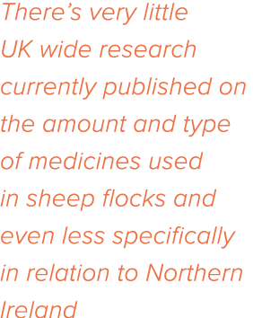 There s very little UK wide research currently published on the amount and type of medicines used in sheep flocks and   