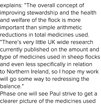 explains:  The overall concept of improving stewardship and the health and welfare of the flock is more important tha   