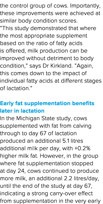 the control group of cows  Importantly, these improvements were achieved at similar body condition scores   This stud   