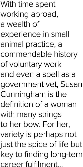 With time spent working abroad, a wealth of experience in small animal practice, a commendable history of voluntary w   