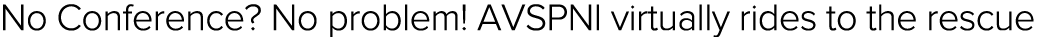 No Conference  No problem  AVSPNI virtually rides to the rescue 