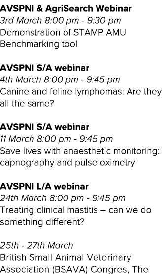 AVSPNI & AgriSearch Webinar 3rd March 8:00 pm - 9:30 pm Demonstration of STAMP AMU Benchmarking tool AVSPNI S A webin   