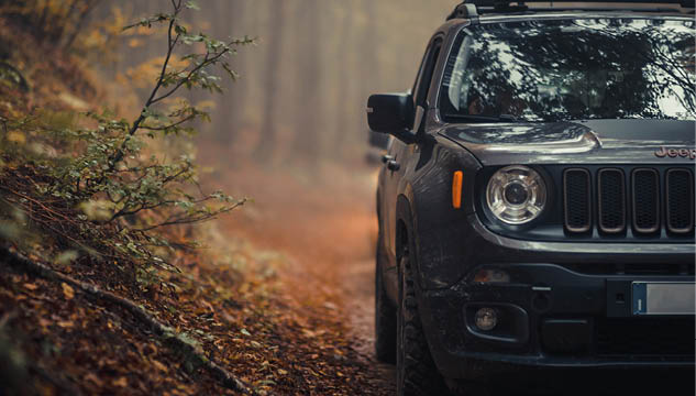 Tuscany, Italy - October 2018: Jeep Renegade